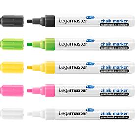 Glasboard-Starterkit Legamaster 7-12500, 4 Magnete, 5 Kreidemarker, 1 Tuch, 1 Spray