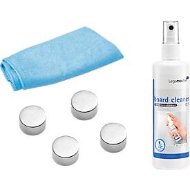 Glasboard-Starterkit Legamaster 7-12500, 4 Magnete, 5 Kreidemarker, 1 Tuch, 1 Spray