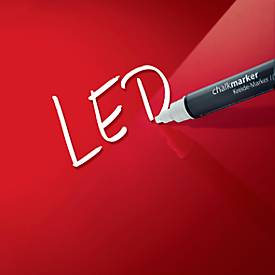 Glasmagnetboard Sigel Business artverum® LED light, 480 x 480 mm, magnethaftend, beschreibbar, 3 Magnete, rot