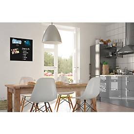 Glasmagnettafel Be!Board, magnethaftend, m. Magneten, B 450 x H 450 mm, schwarz