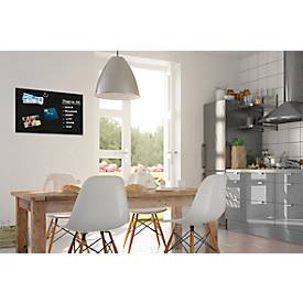 Glasmagnettafel Be!Board, magnethaftend, m. Magneten, B 600 x H 400 mm, schwarz