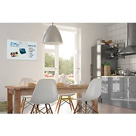 Glasmagnettafel Be!Board, magnethaftend, m. Magneten, B 600 x H 400 mm, weiß