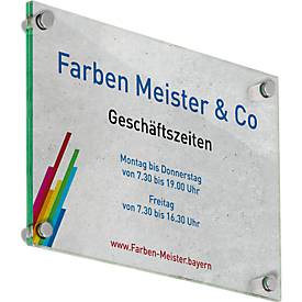 Glasschild Toskana, B 210 x H 297 mm (A4)