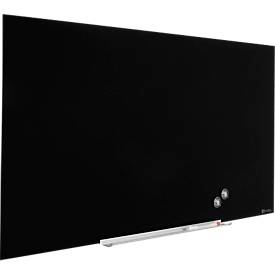 Glastafel Nobo Diamond, magnethaftend, aneinander montierbar, schwarz, 680 x 380