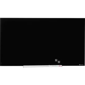 Glastafel Nobo Diamond, magnetisch, aneinander montierbar, schwarz, 680 x 380