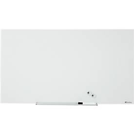 Glastafel Nobo Diamond, magnetisch, aneinander montierbar, weiß, 1000 x 560