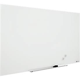 Glastafel Nobo Diamond, magnetisch, aneinander montierbar, weiß, 1260 x 710