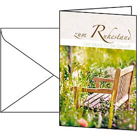 Glückwunsch-Karten Ruhestand, inkl. weißer Umschläge, 10 Stück