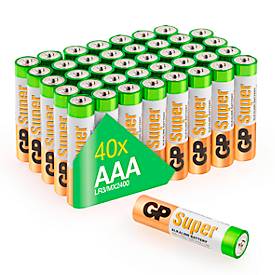 GP Batterien Multipack, 40 x Mignon AA oder 40 x Micro AAA, 1,5 V