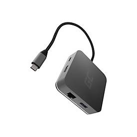 Green Cell HUB2 - Dockingstation - USB-C - HDMI - 1GbE - 87 Watt