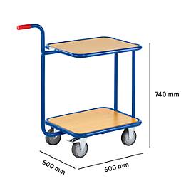 Griffroller mit 2 Buchenholz-Ladeflächen
