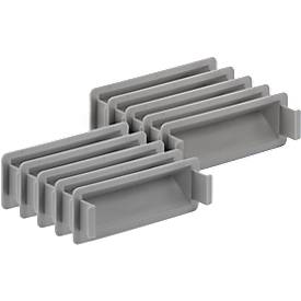 Griffverschluss für Kasten im EURO-Maß, grau, 10 Stück