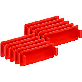 Griffverschluss für Kasten im EURO-Maß, rot, 10 Stück