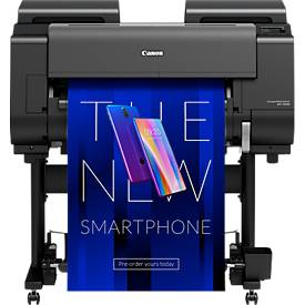 Großformatdrucker Canon imagePROGRAF GP-2000, 24', 11-farbiger Tintenstrahldruck, 2400 x 1200 dpi, USB/LAN/WLAN, inkl. Tintentanks, grau-schwarz