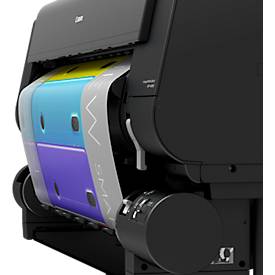 Großformatdrucker Canon imagePROGRAF GP-2000, 24', 11-farbiger Tintenstrahldruck, 2400 x 1200 dpi, USB/LAN/WLAN, inkl. Tintentanks, grau-schwarz