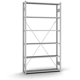 Grund-Steckregal Orion Plus, verzinkt, B 1300 x T 300 x H 2500 mm