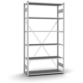 Grund-Steckregal Orion Plus, verzinkt, B 1300 x T 500 x H 2500 mm