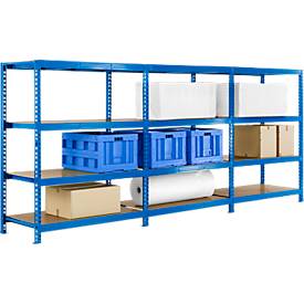 Grundfeld, Weitspann-Steckregal, 4 Böden, H 2000 x B 1600 x T 600 mm