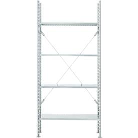 Grundregal, 4 Böden, H 2278 x B 1055 x T 300 mm, verzinkt