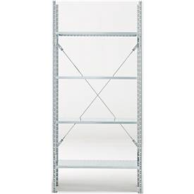 Grundregal, 4 Böden, H 2278 x B 1055 x T 600 mm, verzinkt