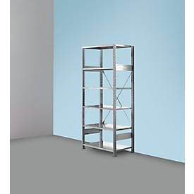 Grundregal R 3000, 6 Böden, B 1055 mm x T 600 mm, Böden verzinkt