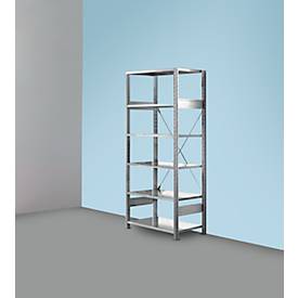 Grundregal R 3000, 6 Böden, B 1345 mm x T 600 mm, Böden verzinkt