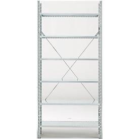 Grundregal R 3000, 6 Böden, B 1345 mm x T 600 mm, Böden verzinkt