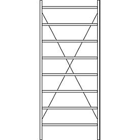 Grundregal R 3000, 8 Böden, B 1055 mm x T 300 mm, Böden lackiert