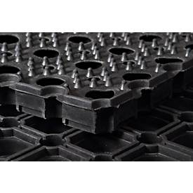 Gummi-Ringmatte EAZY CARE SCRUB, 600 x 400 mm, schwarz