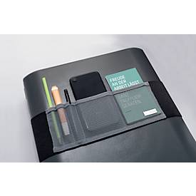 Gummiband für Office Box S Serie Sigel Move It, 5 Einsteckfächer, L 400 x B 100 mm, schwarz-grau