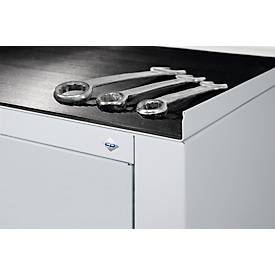 Gummiriefenmatte für Werkzeugschränke mit den Maßen B 1000 x T 500 mm