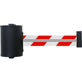 Gurtband RS-GUIDESYSTEMS GLW700, Wandmontage, inkl. Reflexionsstreifen, L 7000 mm, Gehäuse B 105 x T 113 x H 175 mm, rot/weiß