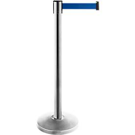 Gurtpfosten ALLROUNDLINE, aus Edelstahl, Gurtbandmaß L 3000 x B 50 mm, 2-er Set, blau