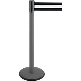 Gurtpfosten GLA 29, anthrazit, Gurt schwarz/weiß