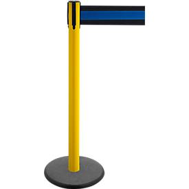 Gurtpfosten GLA 29, gelb, Gurt schwarz/blau