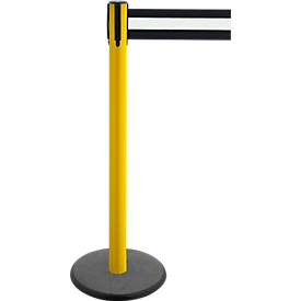Gurtpfosten GLA 29, gelb, Gurt schwarz/weiß