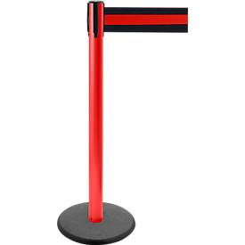 Gurtpfosten GLA 29, rot, Gurt schwarz/rot
