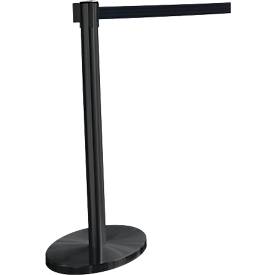 Gurtpfosten GLA45, inkl. Bodenteller ø 320 mm & Gurtkassette 2,3 m Auszug, H 955 mm, Metall, schwarz