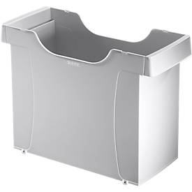 Hängemappenbox Leitz Uni-Box Plus 1908, DIN A4, für ca. 20 Hängemappen, Griffmulden, grau