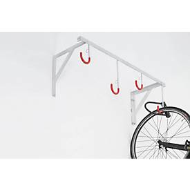 Hängeparker WSM, 1-seitig, für Reifen bis B 65 mm, B 1200 x T 350 x H 350 mm, Diebstahlschutz, Stahl, 4 Einhängeplätze