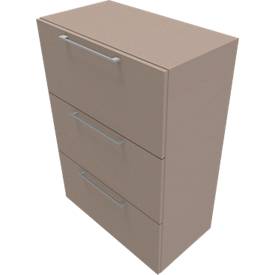 Hängeregisterschrank SOLUS PLAY, 3 Ordnerhöhen, B 800 x T 440 x H 1122 mm, Stone grey