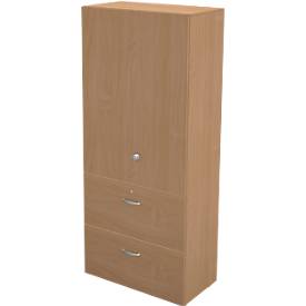 Hängeregistraturschrank TETRIS WALL, 3 Ordnerhöhen, 2 Schübe, B 800 x T 440 x H 1880 mm,