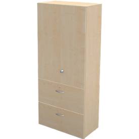 Hängeregistraturschrank TETRIS WALL, 3 Ordnerhöhen, 2 Schübe, B 800 x T 440 x H 1880 mm,