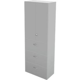 Hängeregistraturschrank TETRIS WALL, 3 Ordnerhöhen, 3 Schübe, B 800 x T 440 x H 2250 mm,