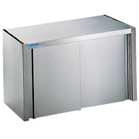 Hängeschrank, Edelstahl, m. Schiebetüren, B 1000 mm