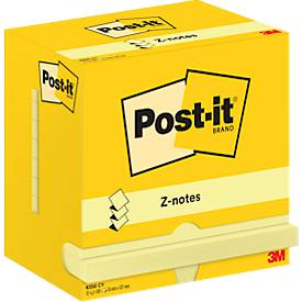 Haftnotizen Z-Notes Post-it R350 CY, 12 Blöcke, 100 Blatt je Block, 76 x 127 mm, PEFC-zertifiziert, gelb