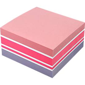 Haftnotizwürfel, L 75 x B 75 mm, 400 Blatt, Farbmix: Rosa