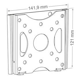 Hagor BL Fixed 100 - Befestigungskit (Wandbefestigung) - für LCD-Display - fest schwarz - Bildschirmgröße: 38-61 cm (15'-24')