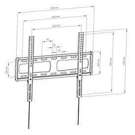 Hagor BL Fixed 400 - Befestigungskit (Wandmontage) - für LCD-Display - fest schwarz - Bildschirmgröße: 81-116 cm (32'-46')
