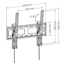 Hagor BL Tilt 400 - Befestigungskit (Wandmontage) - für Flachbildschirm - Schwarz - Bildschirmgröße: 81-124 cm (32'-49')